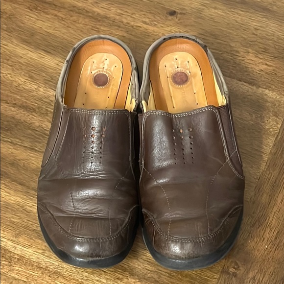 Clarks Unstructured Brown Slip On Slides Shoes Women’s Size 9 M - Picture 4 of 14